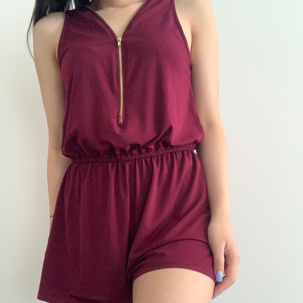 beautiful maroon romper!